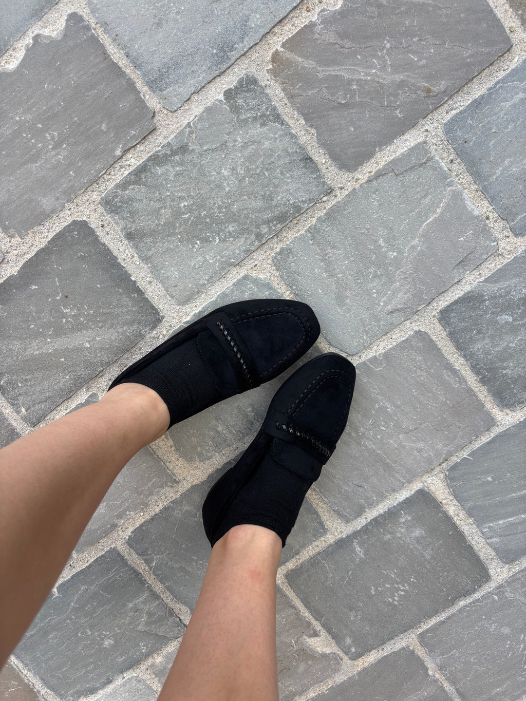 Mocassins noirs en suédine