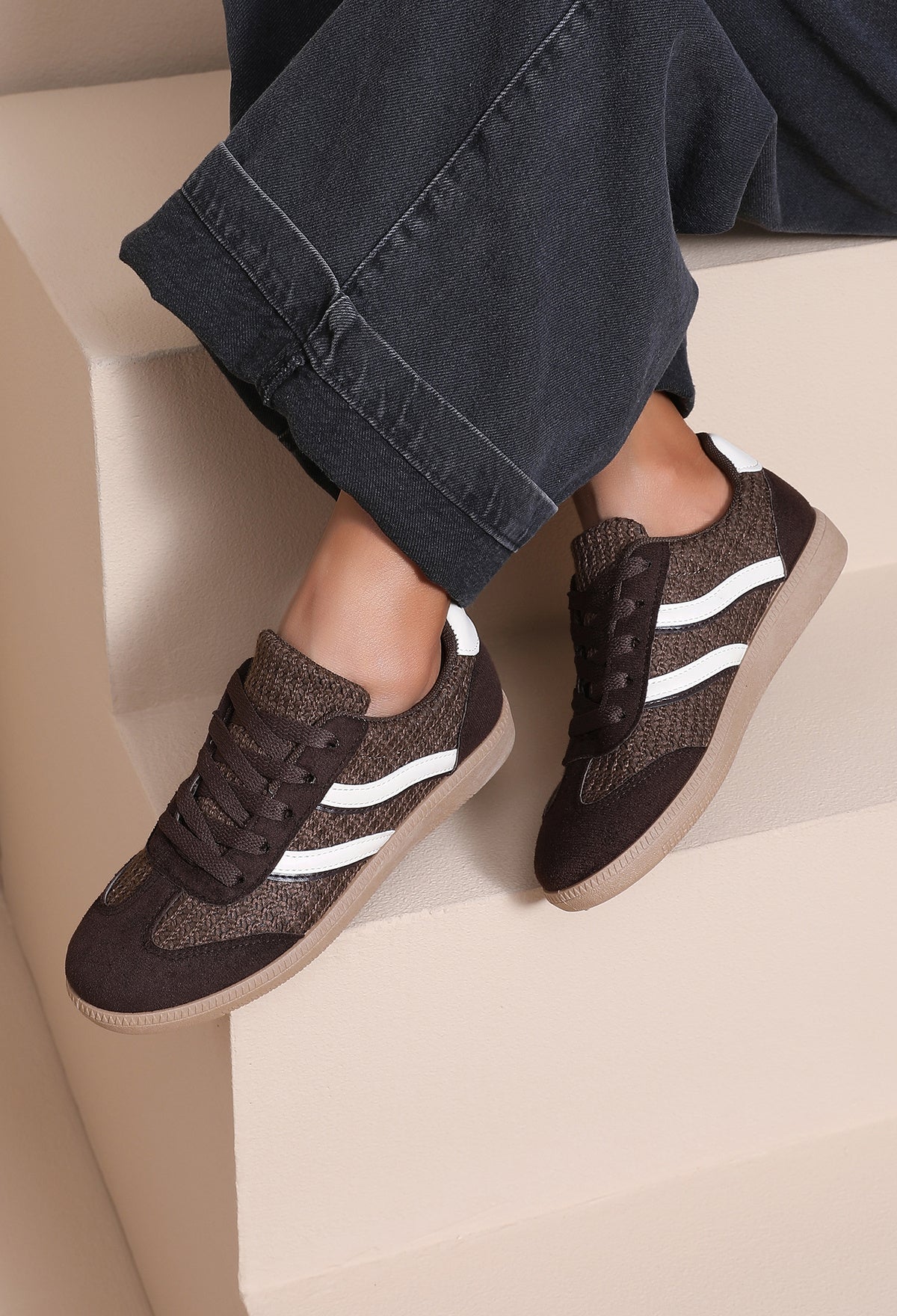 Sneakers vintage à bandes
