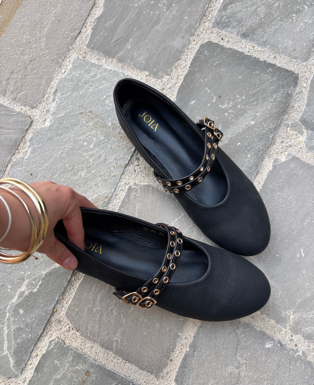 Ballerines à double bride et œillets