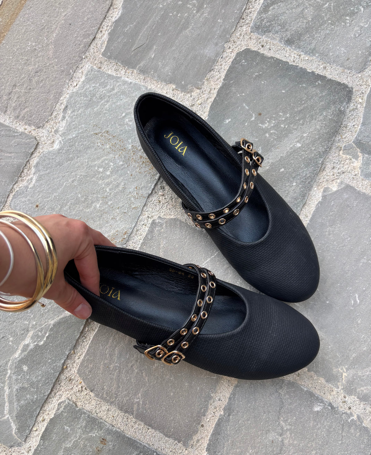 Ballerines à double bride et œillets