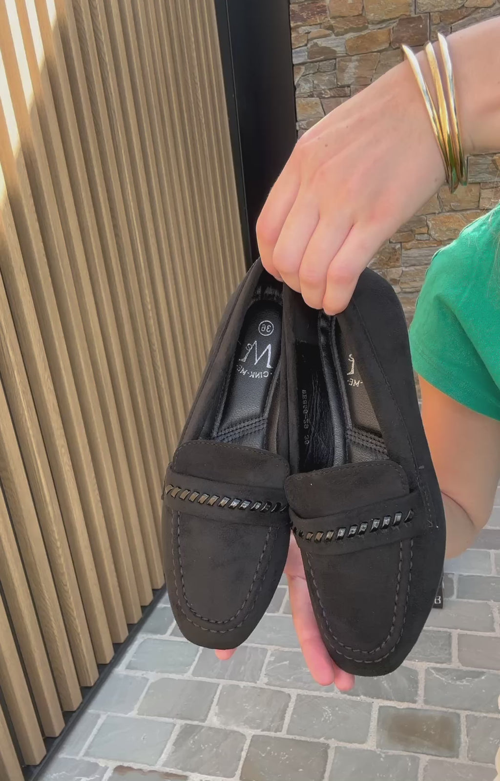 Mocassins noirs en suédine